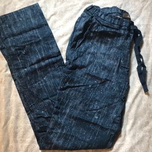 Jaanuu “denim” skinny scrub pants